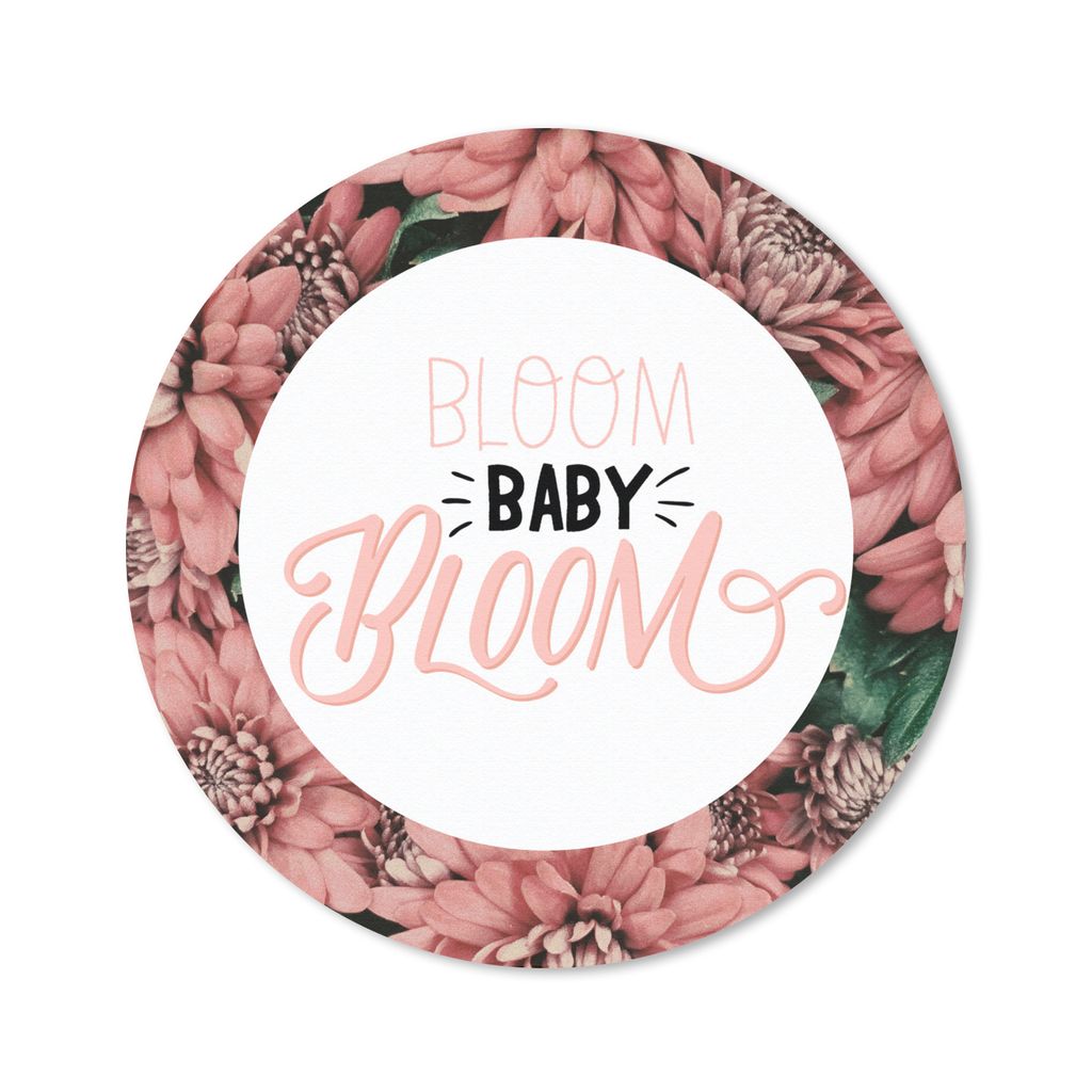 MuchoWow Mauspad Mousepad Sprichwörter - 'Bloom baby bloom' - Zitate 40x40 cm - Mousepads - Maus Mat - Pad - Mausunterlage - Schreibtisch Access...