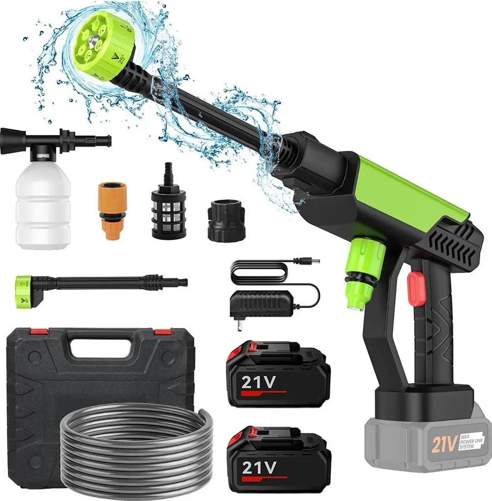 Nettoyeur haute pression portable 21V - Fini les câbles avec 70 bars
