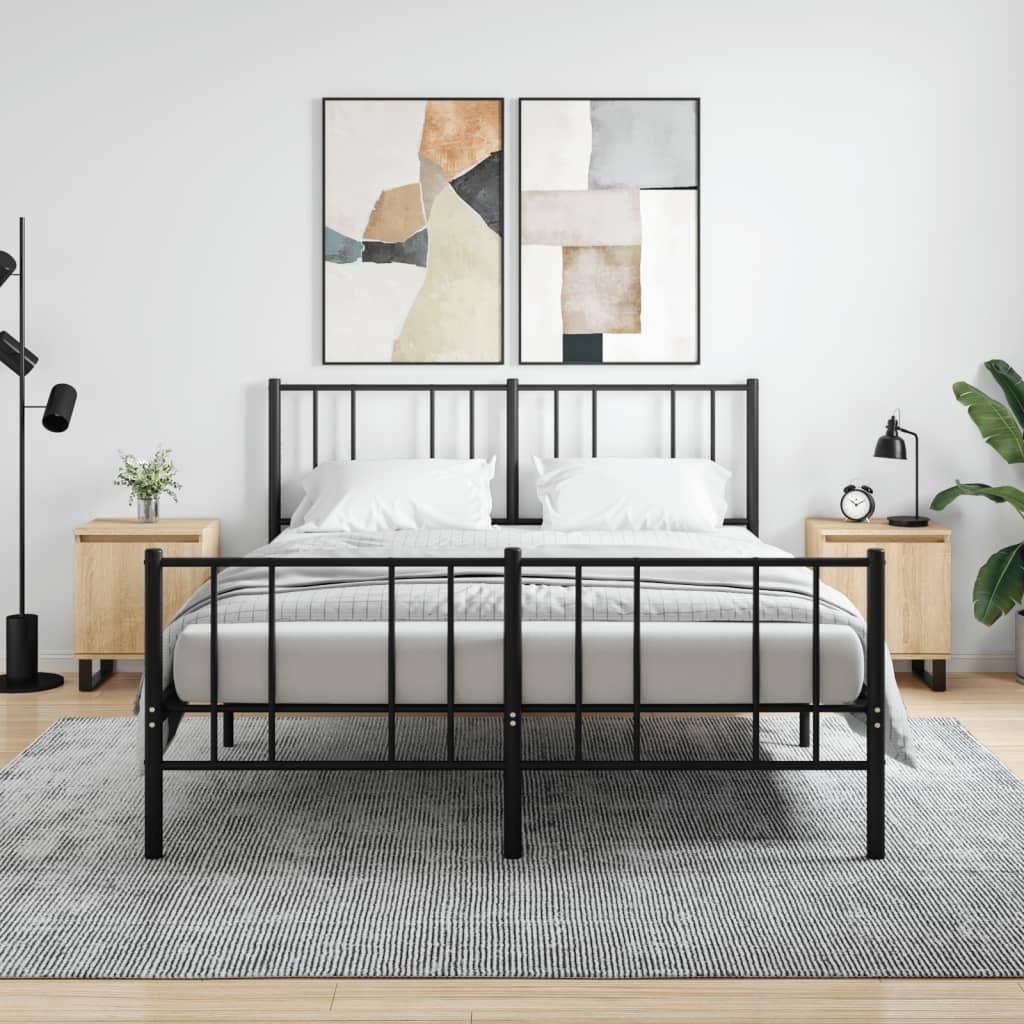 vidaXL Nachttische 2 Stk. Sonoma Eiche 40x30x50 cm Holzwerkstoff - Nachttisch - Nachttischschränke - Nachtschrank - Bettschrank