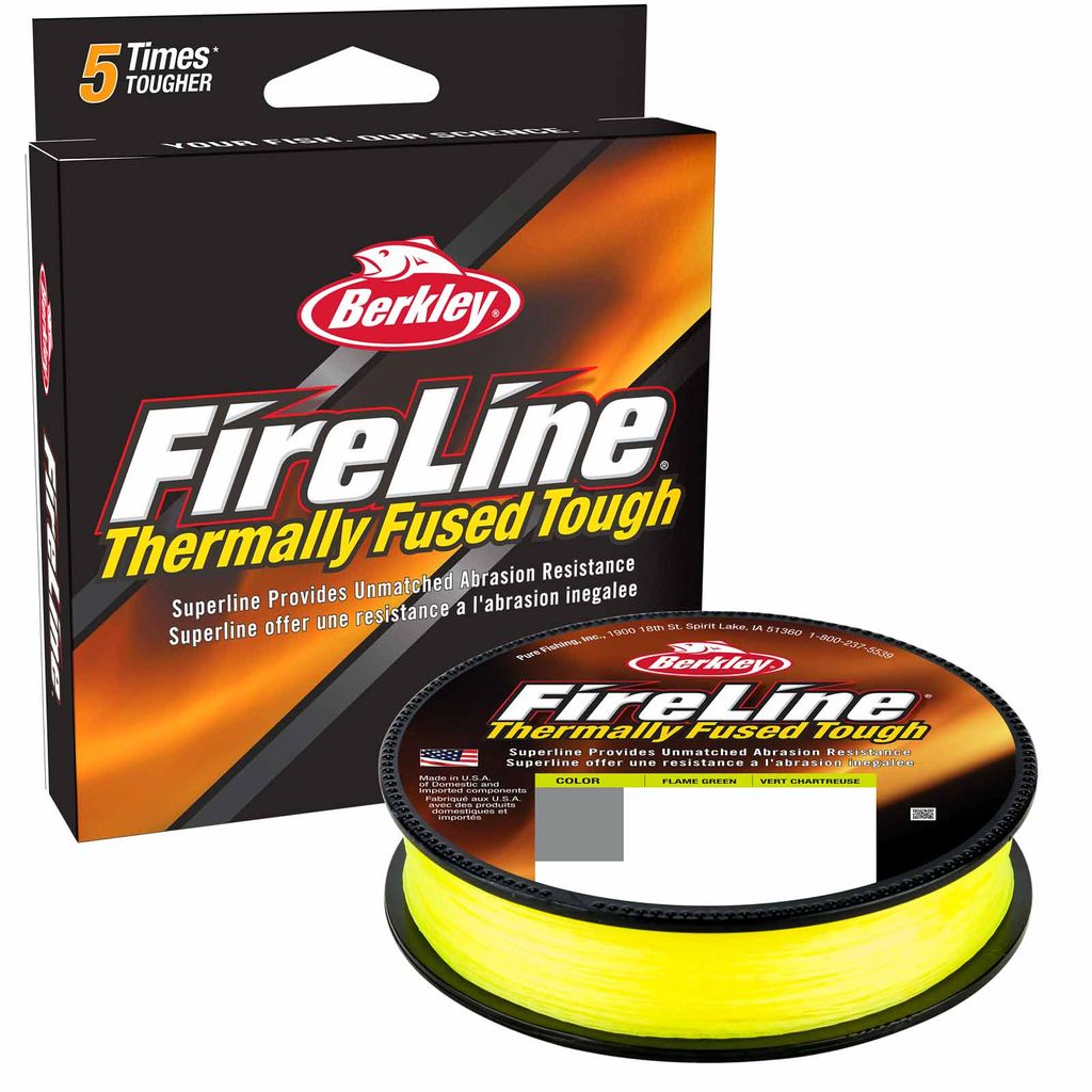 Berkley FireLine Fused - 1800m geflochtene Angelschnur, Durchmesser/Tragkraft:0.20mm / 13.9kg, Farbe:Flame Green