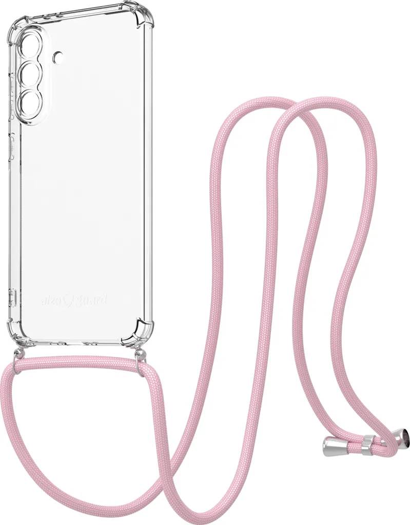 Étui lanyard Samsung Galaxy S25 5G rose AlzaGuard pour mains libres