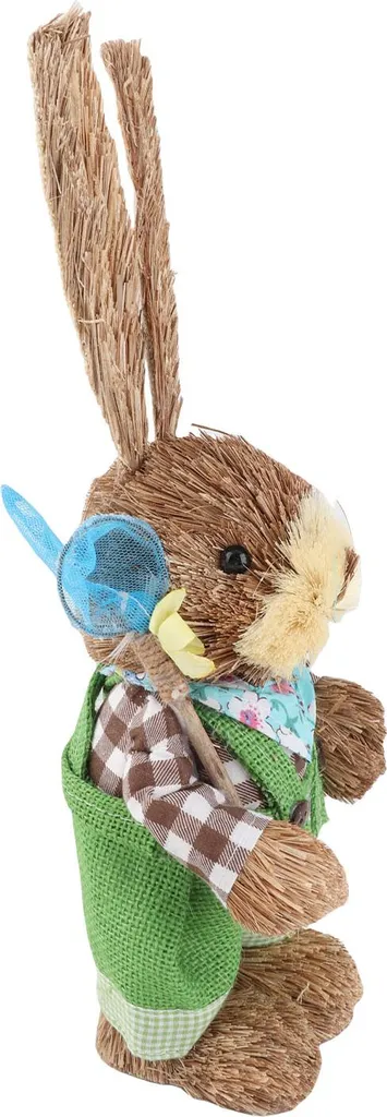 Lapin de Pâques en simulation de paille tressée main - Modèle 2024