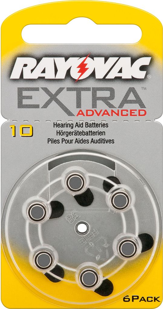 Rayovac 49588 Extra Advanced PR70/10A - Zink-Luft Hörgeräte-Knopfzelle, 1,4 V