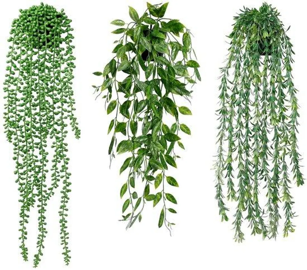 Décoration végétale suspendue eucalyptus 63 cm pour salon et balcon