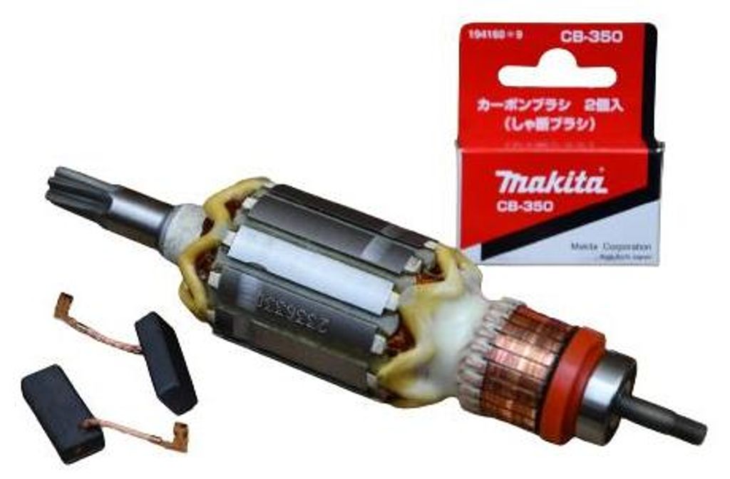 Makita Original Anker 513633-7 HR4001C+HR4010C+HR4011C+Makita Kohlebürsten CB-350 (195004-6)