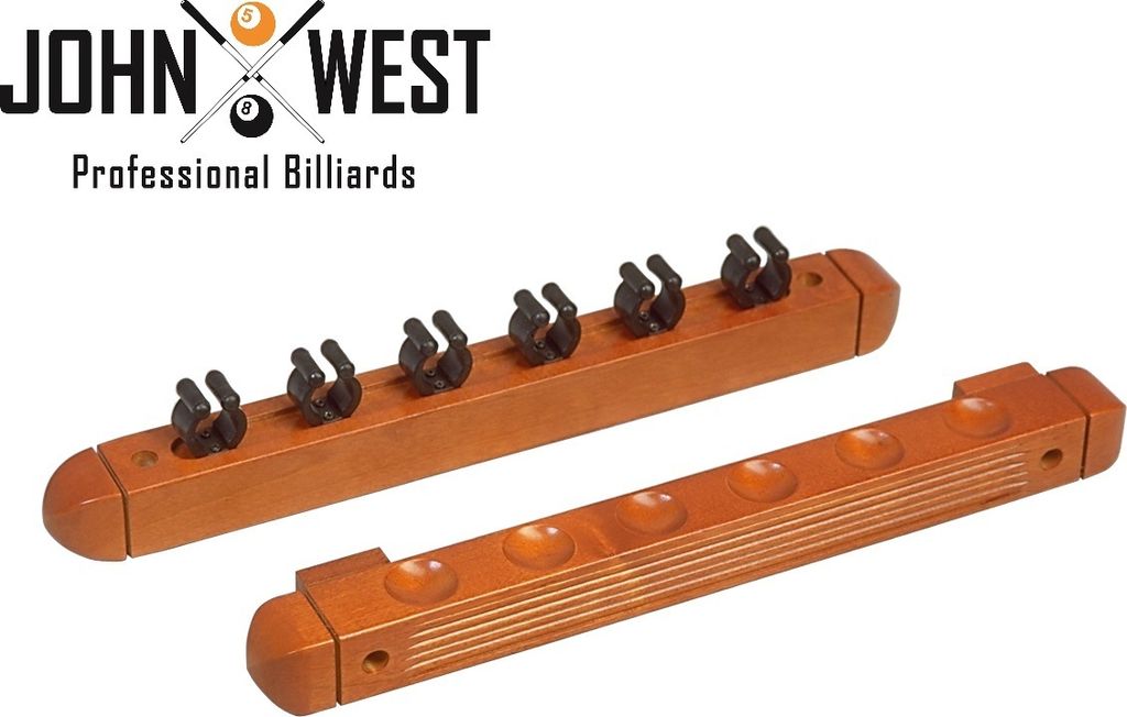 John West Billard Queue Support mural pour 6 queues marron Image du produit 