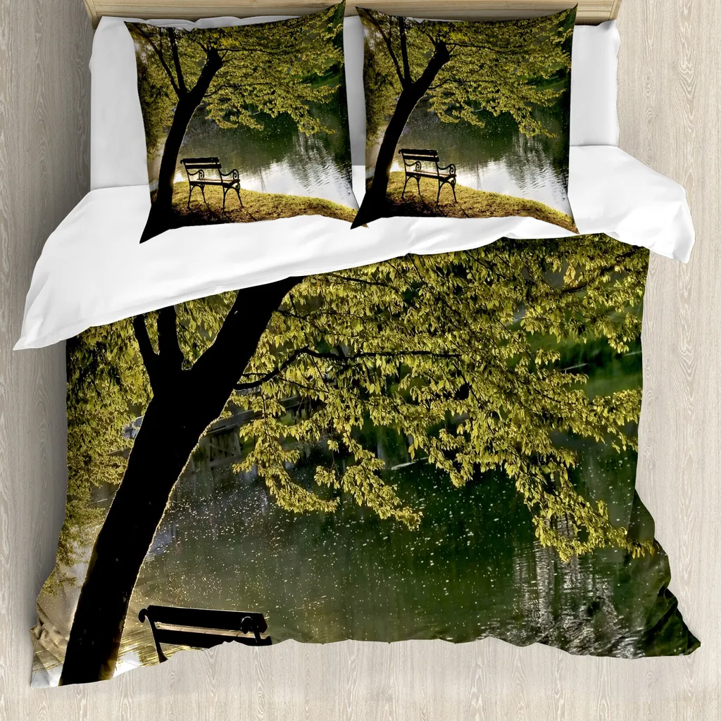Set Letto 200x200 ABAKUHAUS Verde - Microfibra Anallergica Certificata