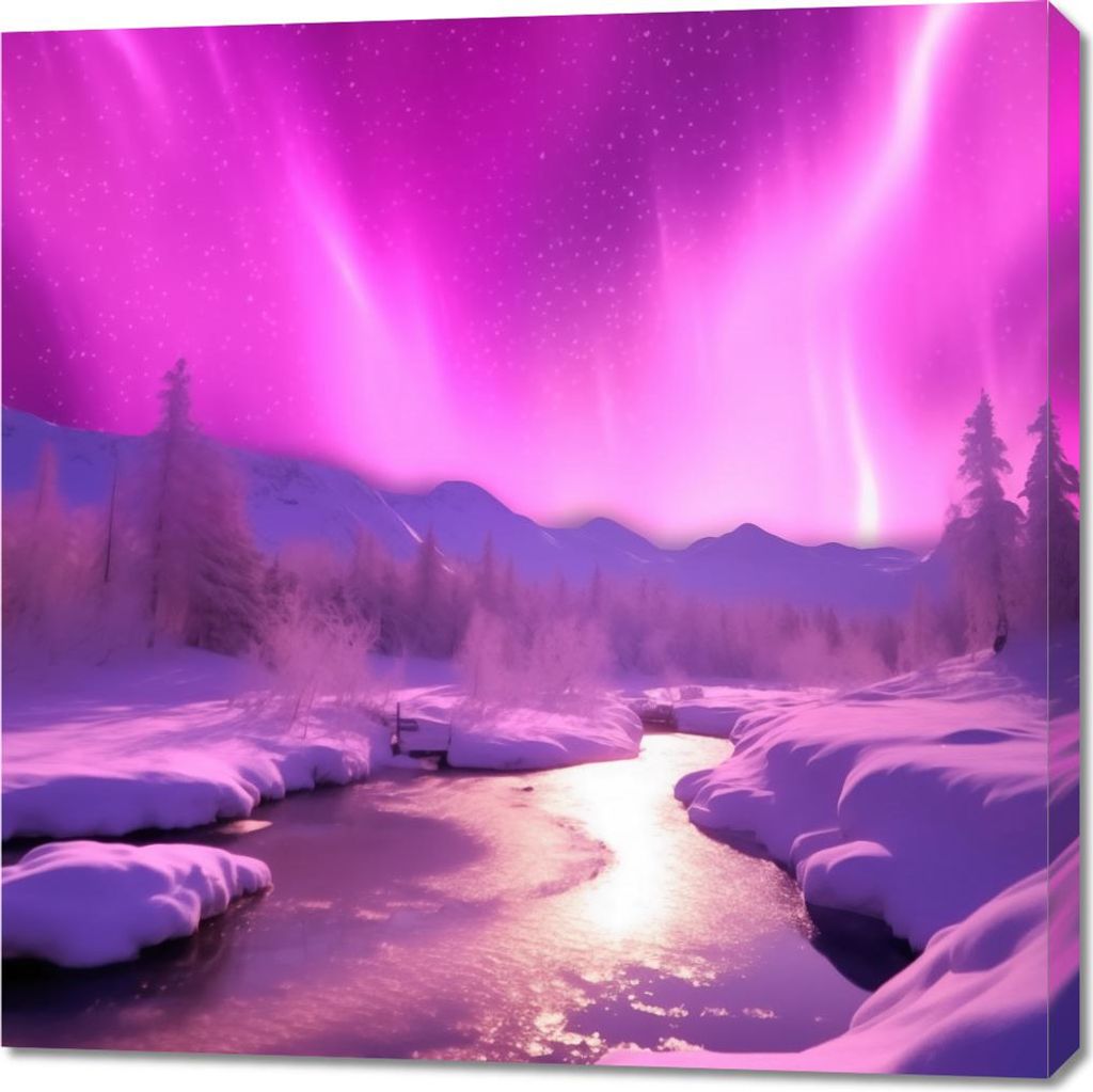 Bild 90x90cm Aurora Über dem Himmel