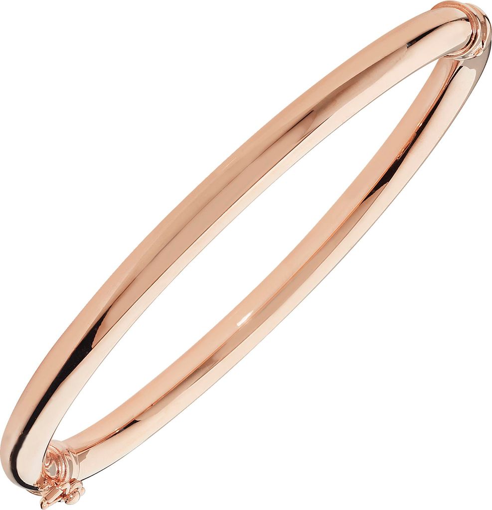 Klassischer 9 Karat (375) Rotgold Damen - Klappbar Armreif - 6 Gramm; TRS142619KR
