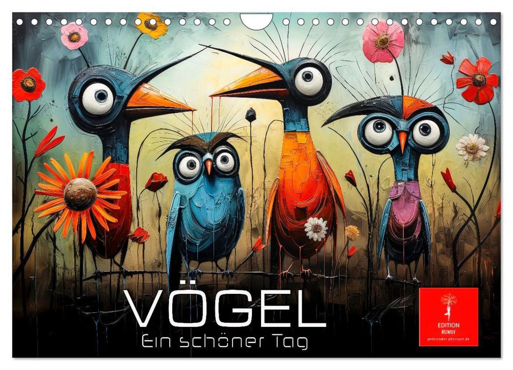 Vögel - ein schöner Tag (Wandkalender 2027 DIN A4 quer), CALVENDO Monatskalender