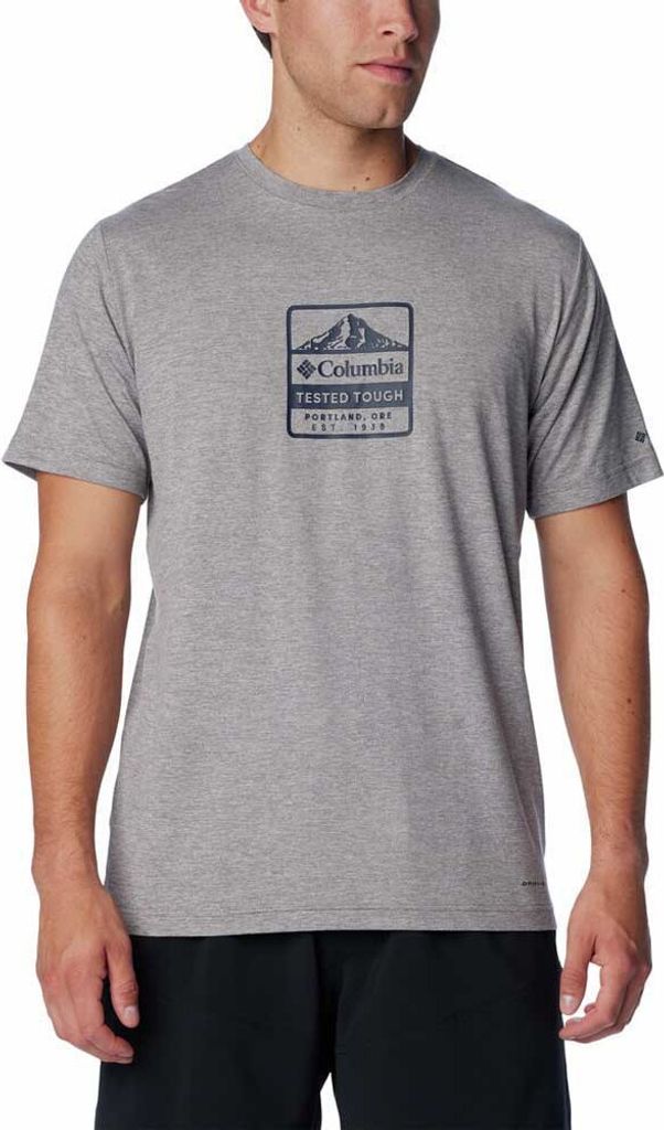 Columbia Kwick Hike Kurzarm-t-shirt Grau S Mann Grau S