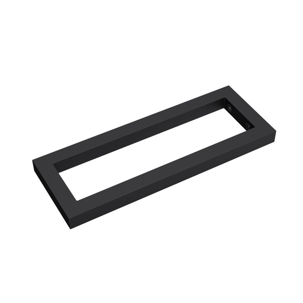 doporro Wandkonsole 35x2x15 cm rostfreie Edelstahl schwarz Wandhalter rechteckig Träger Regalträger Regalhalter (1 Stück) WH01