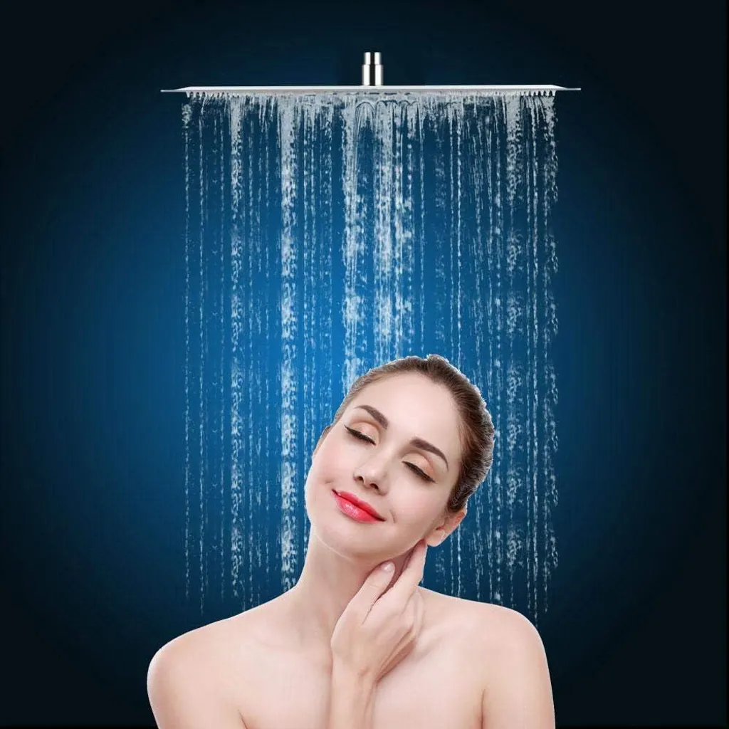 Ciel de pluie carré 50cm pour douche italienne - Acier Inoxydable 304
