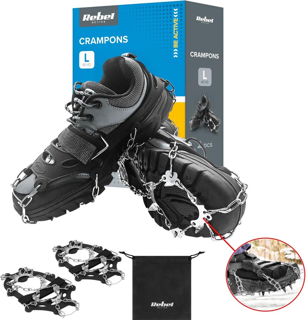 REBEL Spikes Größe L (41-44) für Schuhe & Wandern Produktbild 