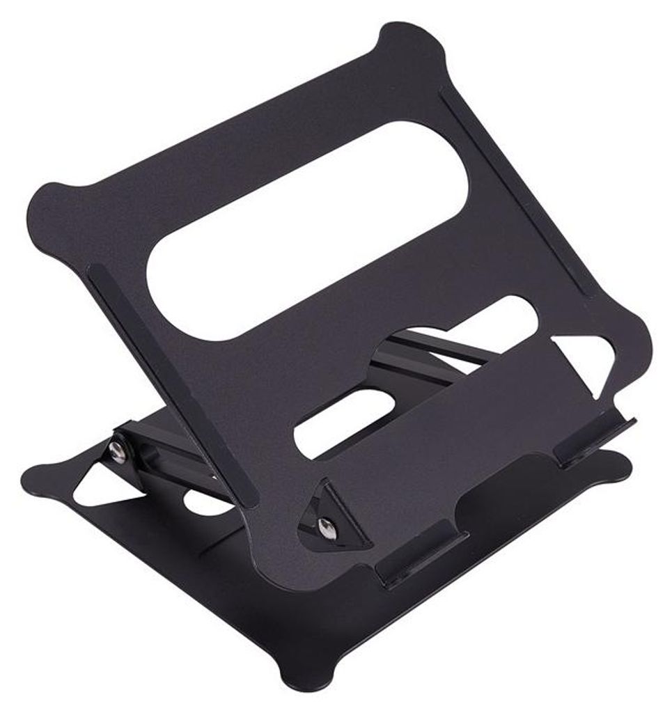 Laptopständer aus Aluminiumlegierung, faltbar und höhenverstellbar, Notebook-Halter mit Wärmeableitung für den Schreibtisch,Black
