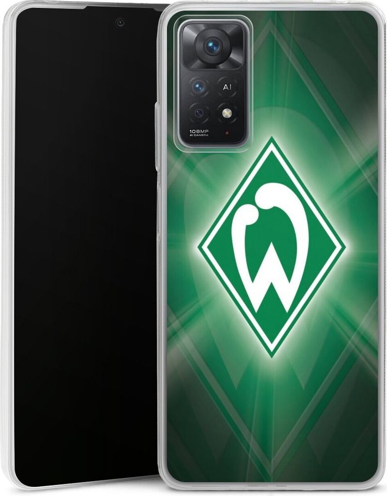 DeinDesign Slim Hülle für Xiaomi Redmi Note 11 Pro 5G Silikon Case Ultra Dünn Handyhülle Offizielles Lizenzprodukt SV Werder Bremen Wappen