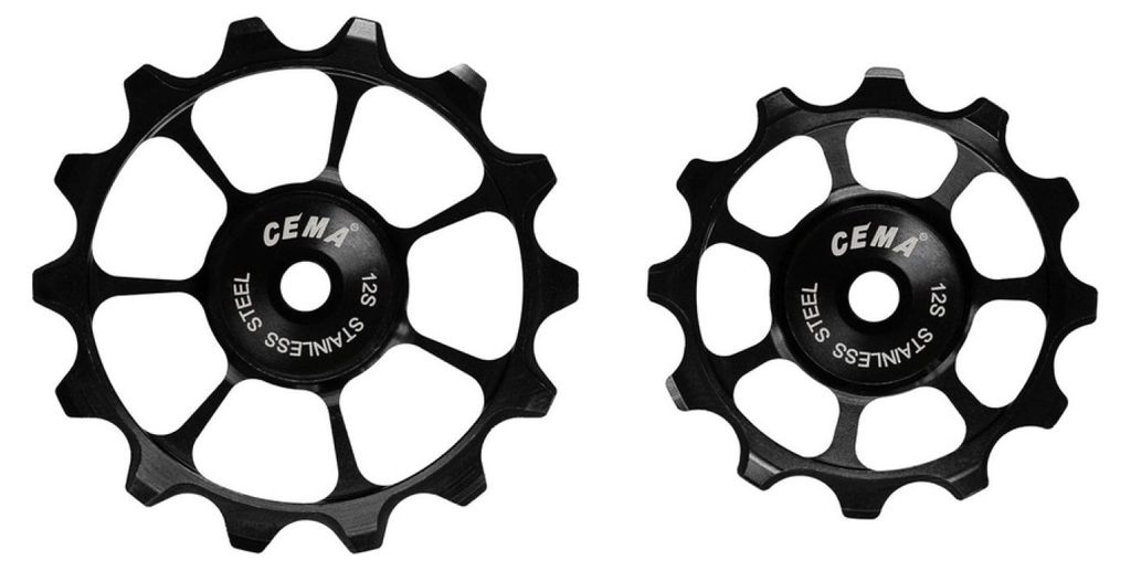 Cema Riemenscheibenräder 12-Gang Shimano Road Schwarz-Gold