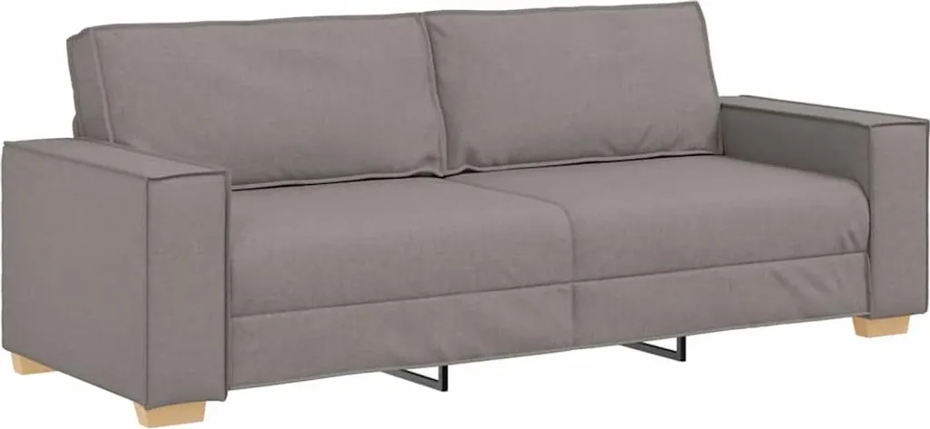Canapé 3 places taupe 180 cm tissu pour petit salon et studio urbain
