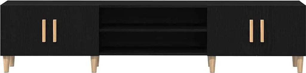 Porta TV Moderno 180 cm Rovere Nero Maison Exclusive | Arredo Luxury - 7
