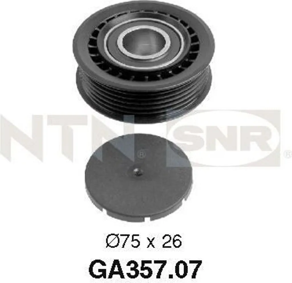 Galet tendeur SNR GA357.07 haute résistance pour moteur T4 Volkswagen