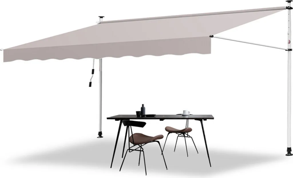 Jopassy Tenda da Sole 3.5M Beige | Tenda a Pinza Senza Foratura Balcone