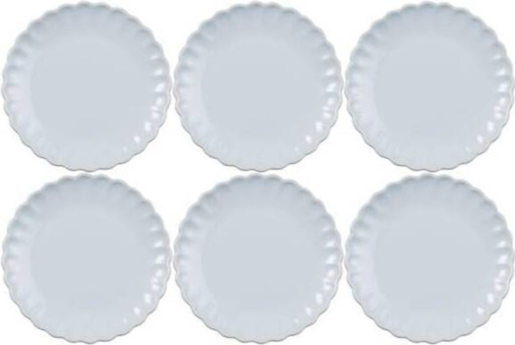 6er SET Kuchenteller, Dessertteller MYNTE Stillwater hellblau 19,5cm Ib Laursen