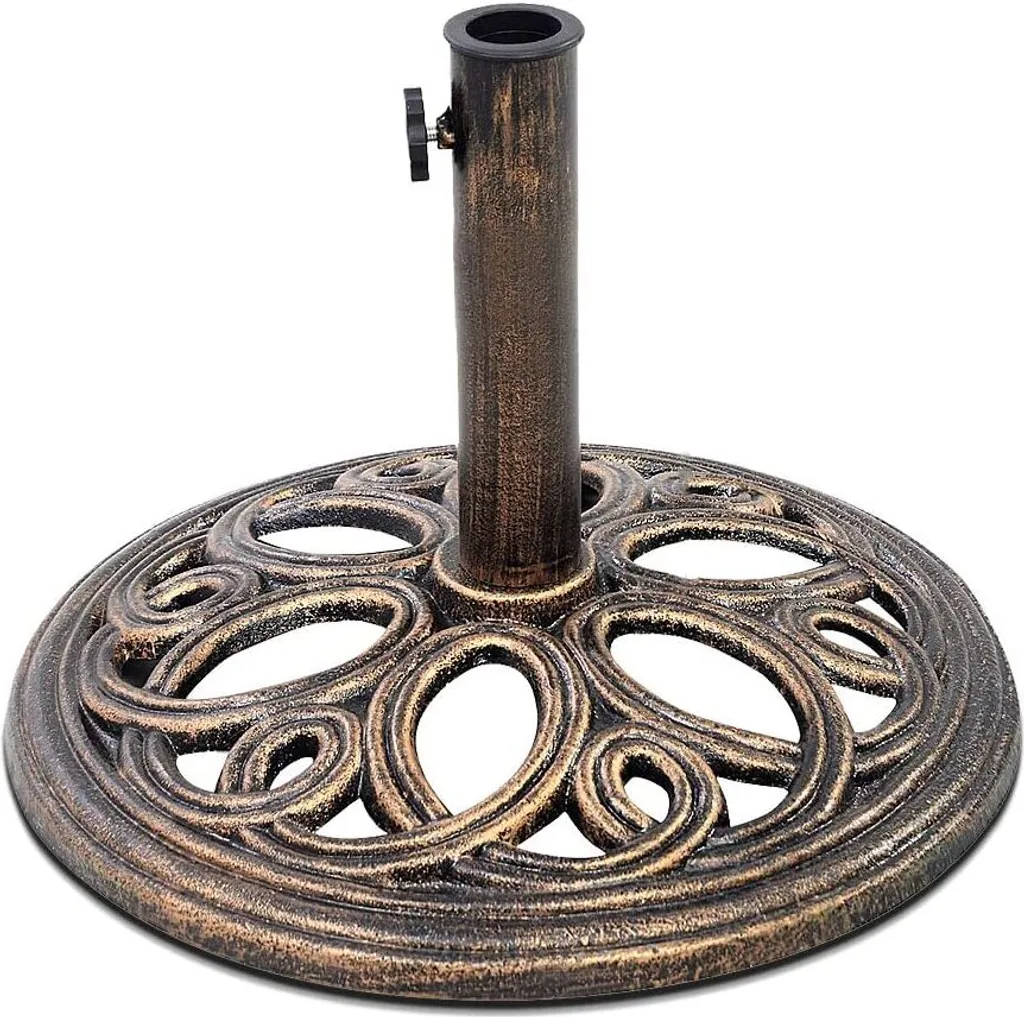 Pied de Parasol Bronze en Fonte pour Armatures de 38 / 48mm Robuste