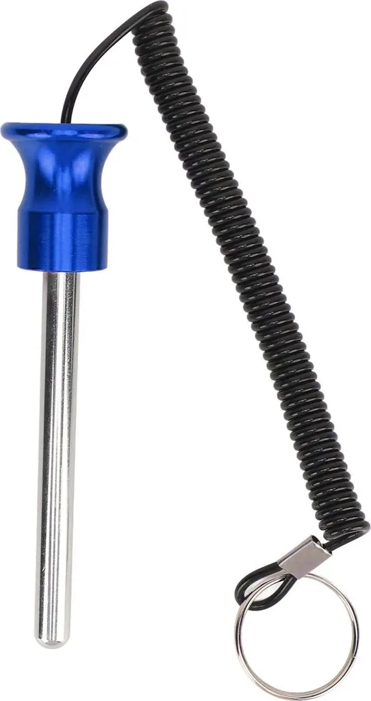Pin per pesi da palestra con cinturino, sicurezza migliorata, blocco di selezione, accessorio per allenamento, esercizi di fitness, blu, 10 mm, 80 mm