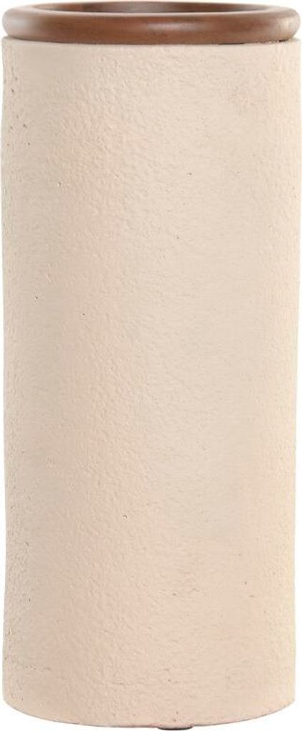 Vase Home ESPRIT Braun Beige Terrakotta Mango-Holz 16 x 16 x 40 cm