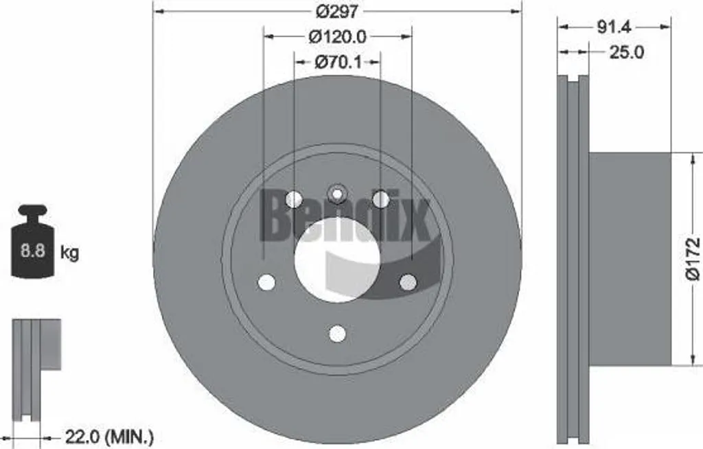 Disque de frein BENDIX BDS1856 pour Discovery : Freinage Sûr et Fiable