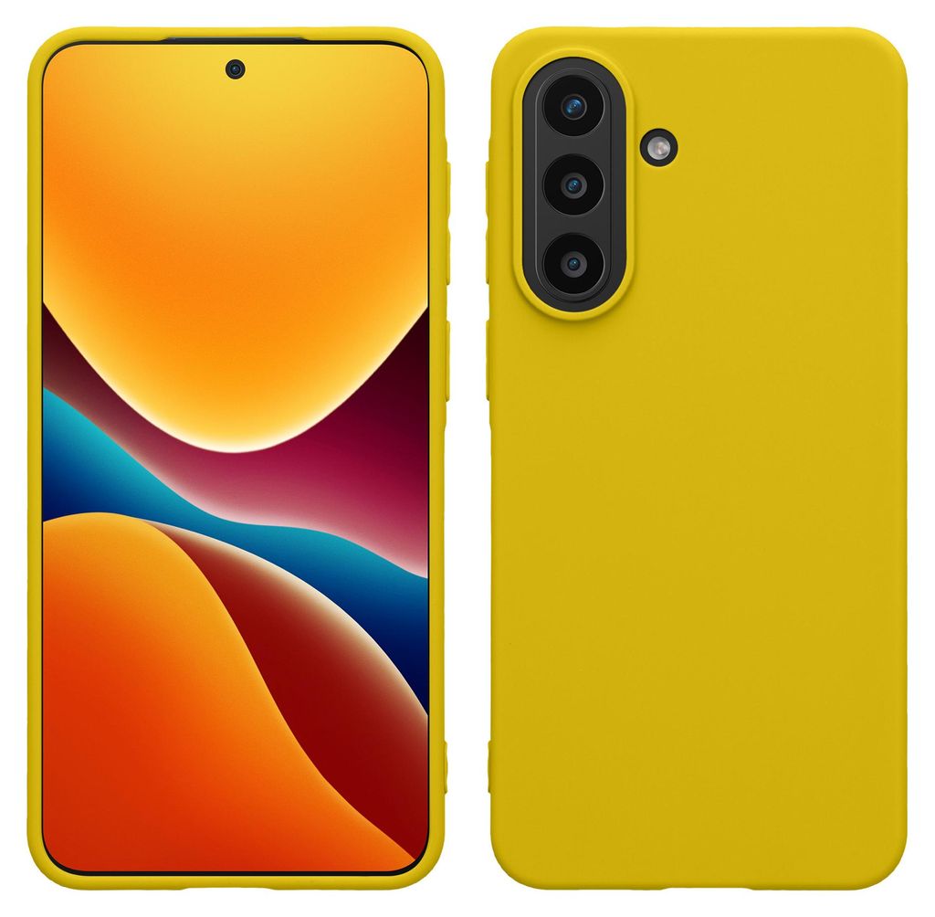kwmobile Handyhülle für Samsung Galaxy A57 5G Hülle - TPU Case - Kabelloses Laden - Schutzhülle Cover in Strahlend Gelb