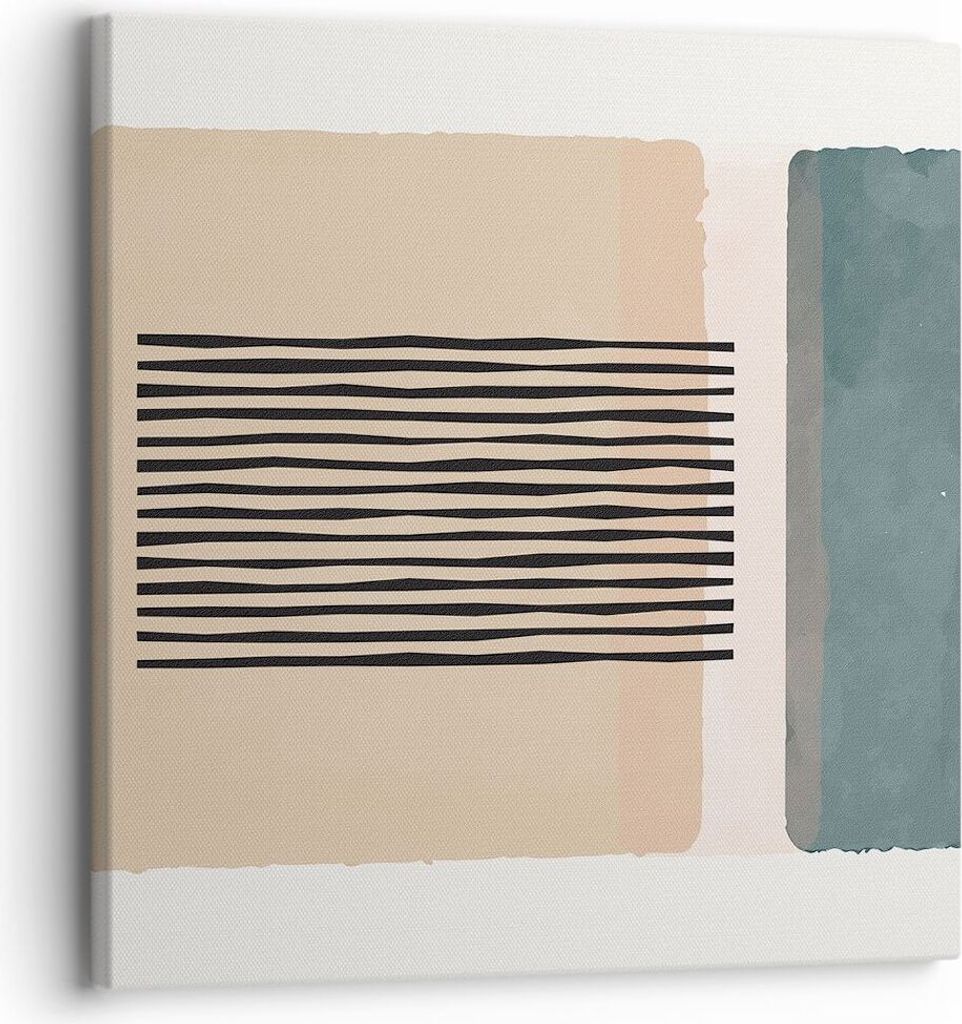 Bild auf Leinwand - Leinwandbild - Einteilig - Abstraktion Grafik Linien - 30x30cm - Wand Bild - Wanddeko - Wandbilder - Leinwanddruck - Bilder - W...