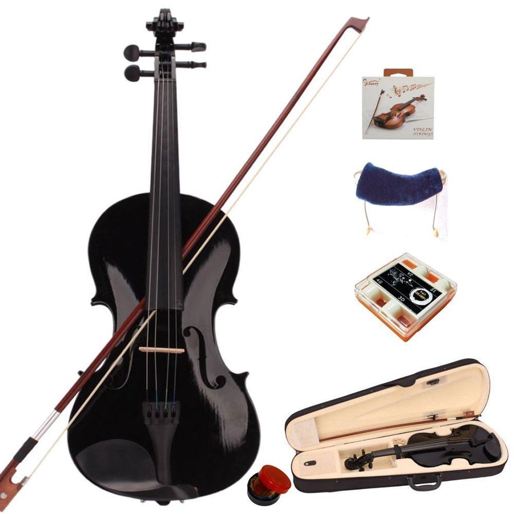 LEADZM Violine 4/4 Violinenset GEIGE mit Koffer Kinnstütze Produktbild 