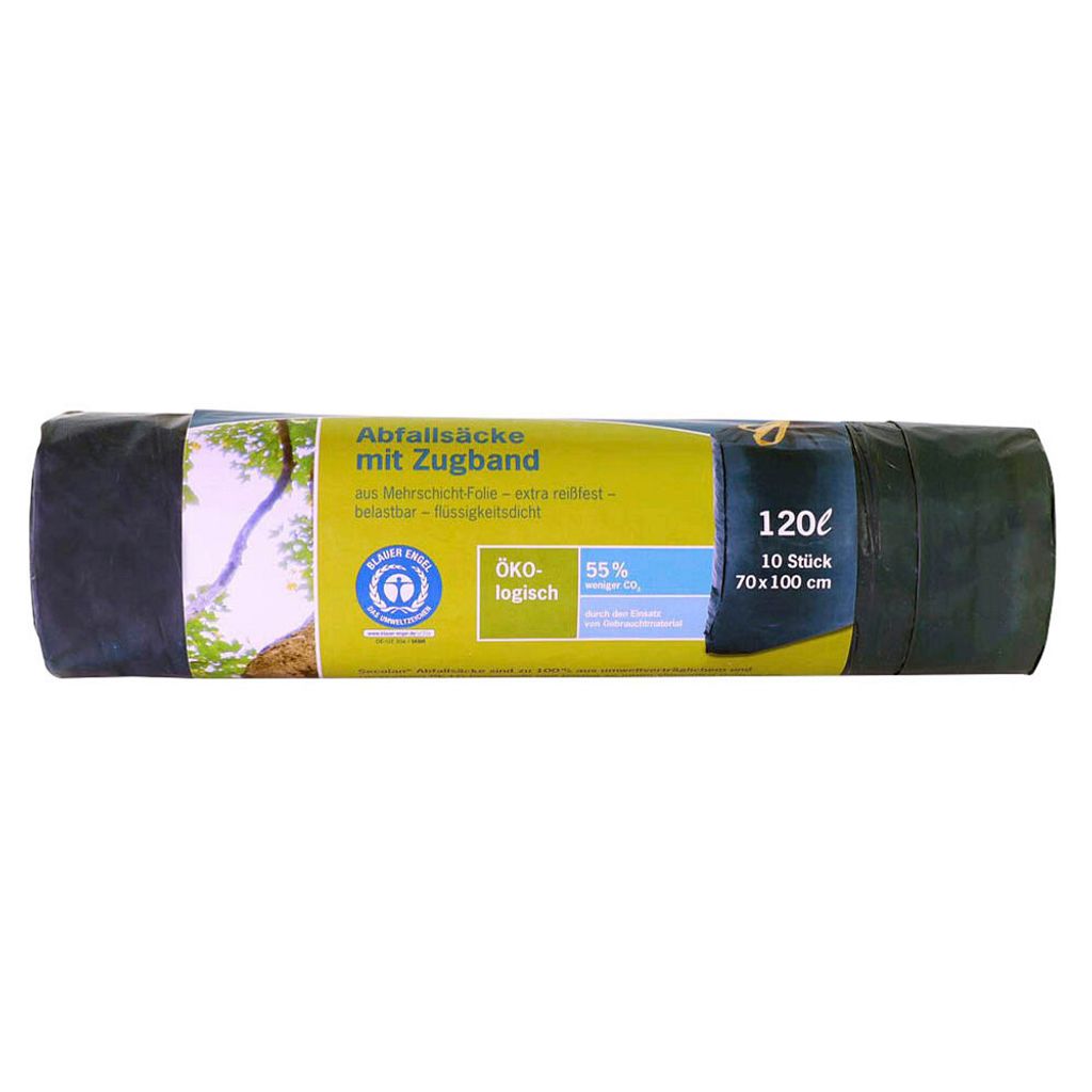 inapa Müllsack/Gartenabfallsack Secolan 120l mit Zugband – Produktbild 