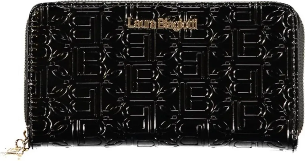 Portefeuille Zippé Laura Biagiotti LB25W51167 en Simili Cuir Noir Uni