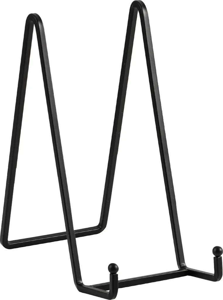 Présentoir d'Assiette Stable en Métal Noir - Lot de 2 Supports de 20,5 cm
