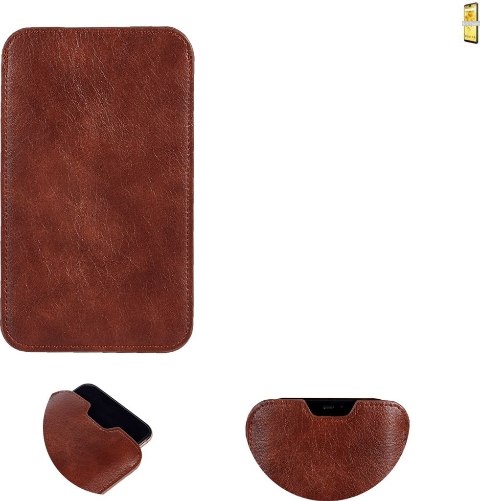 K-S-Trade Schutzhülle Handyhülle kompatibel mit Wiko View 2 Handytasche Kunstleder Sleeve in braun
