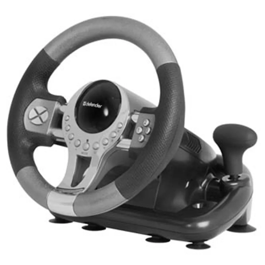 Volant de Course Gaming avec Pédalier Complet Defender pour PC Windows XP