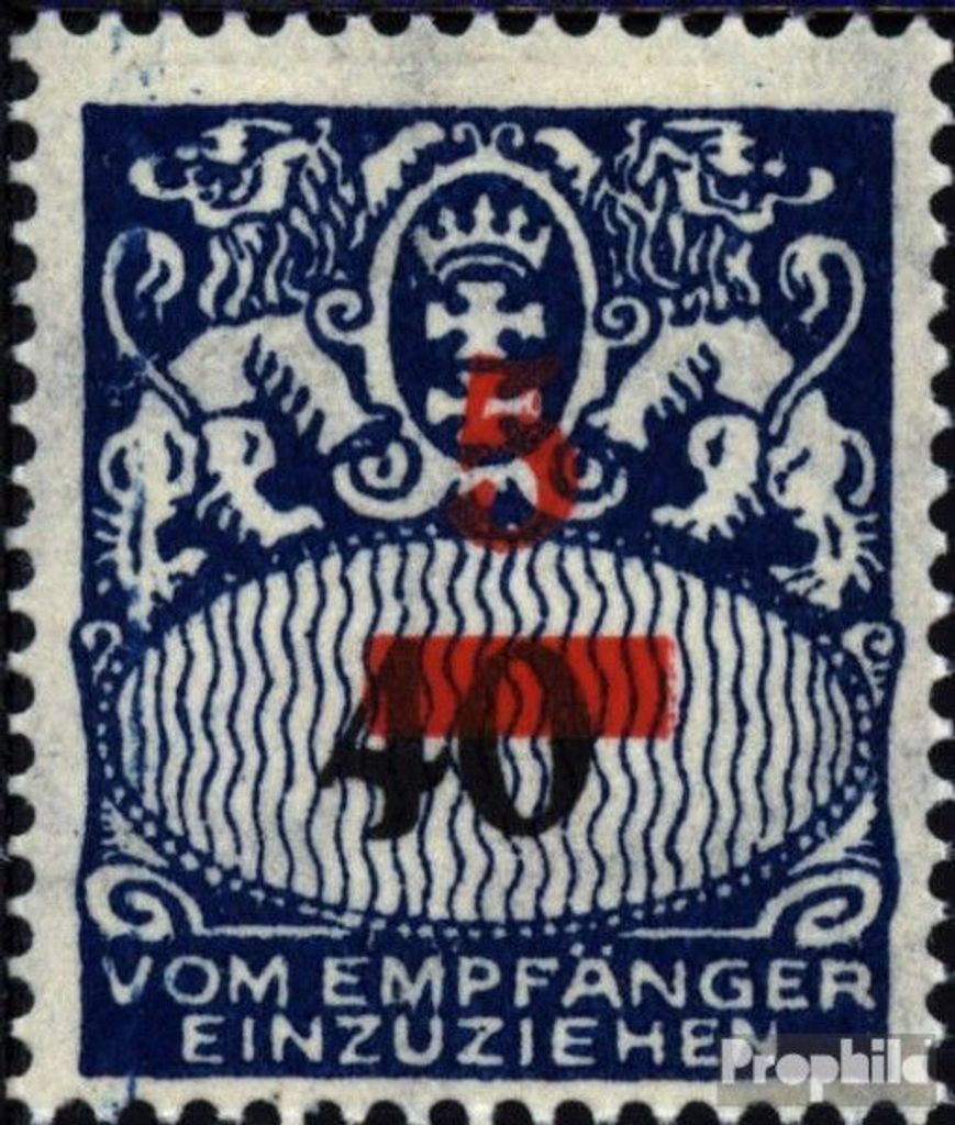 Briefmarken Danzig 1932 Mi P40 gestempelt Portomarke