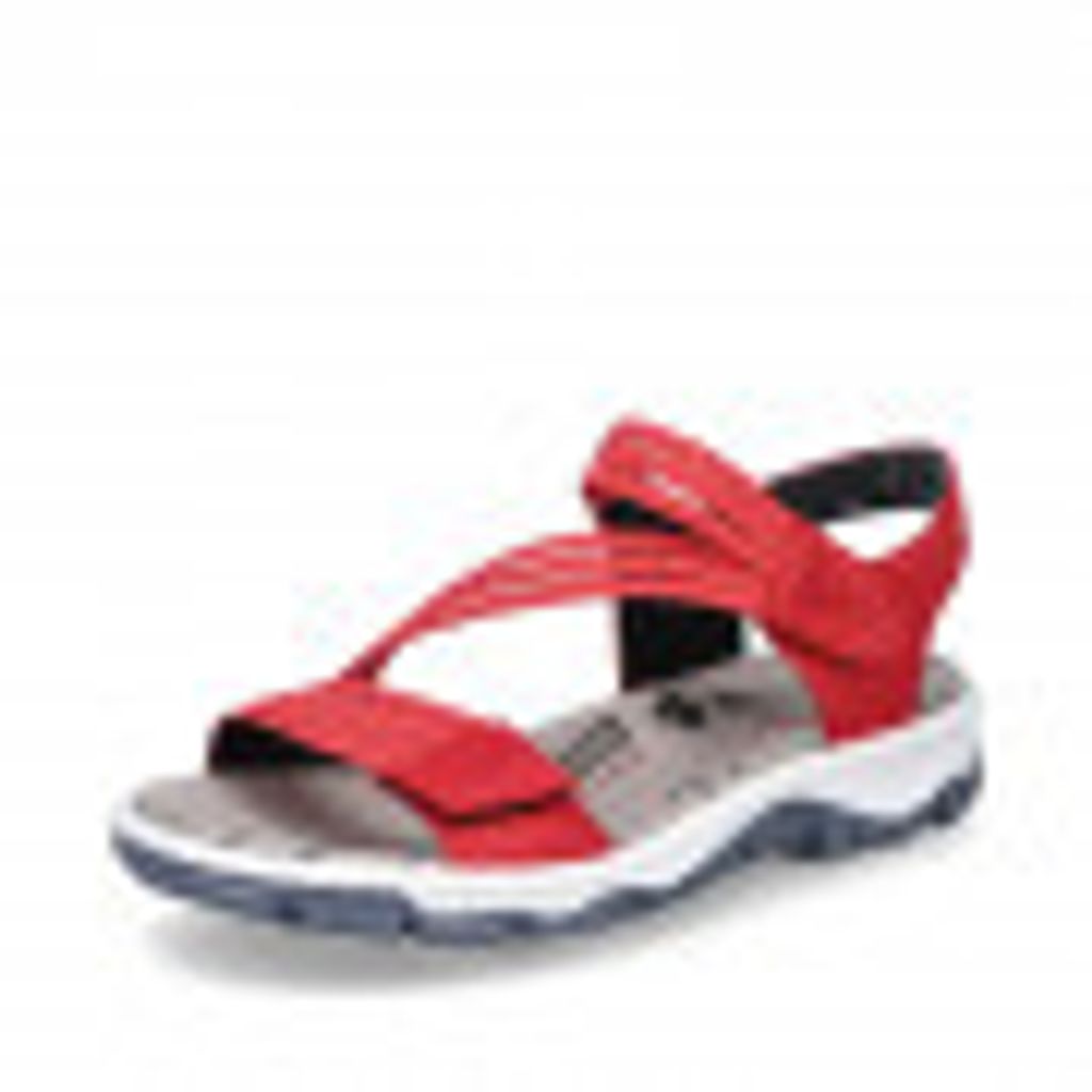 Rieker Trekkingsandalen - Rot Kunstleder Größe: 42 Normal Produktbild 90