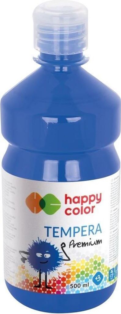 Premium Temperafarbe 500ml blau HAPPY COLOR