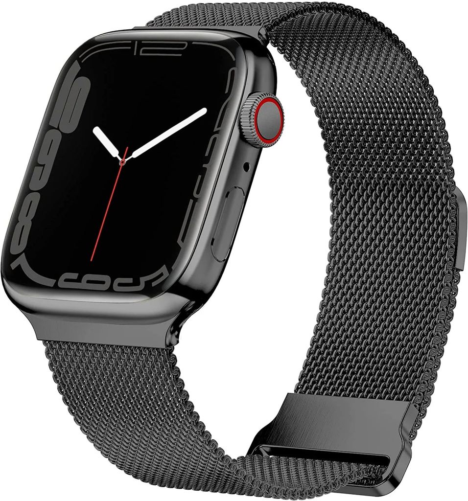 Strap-it Apple Watch Armband Milanese (Schwarz) Produktbild 