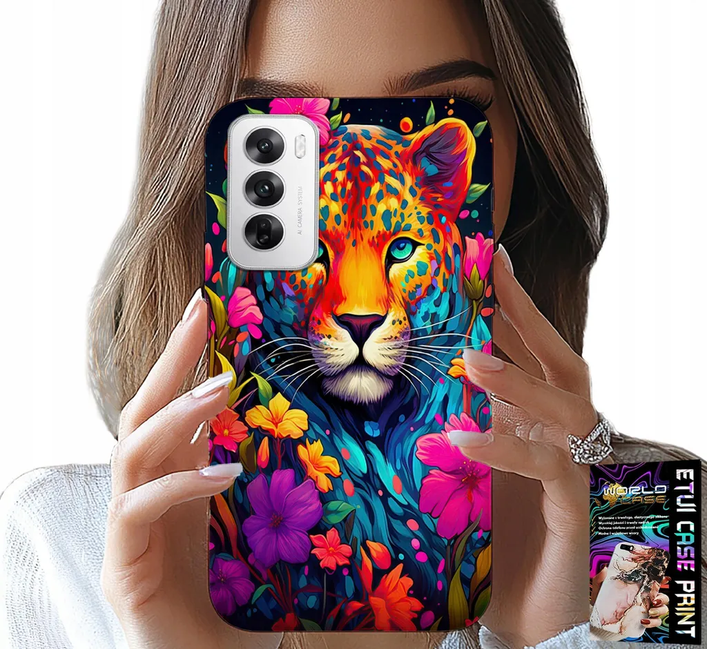 Cover Oppo Reno12 5G Floreale Tiger Tiger + Foil | Protezione Chic