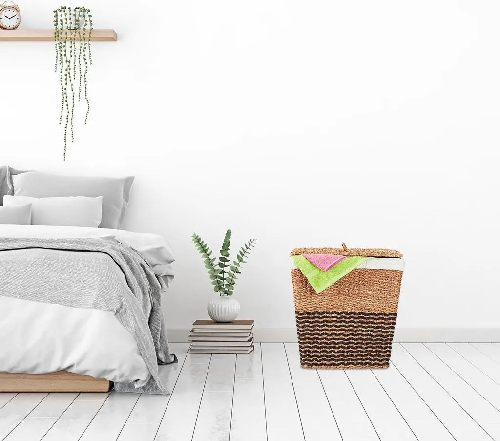 Panier à linge salle de bain 87L - Rangement esthétique et discret