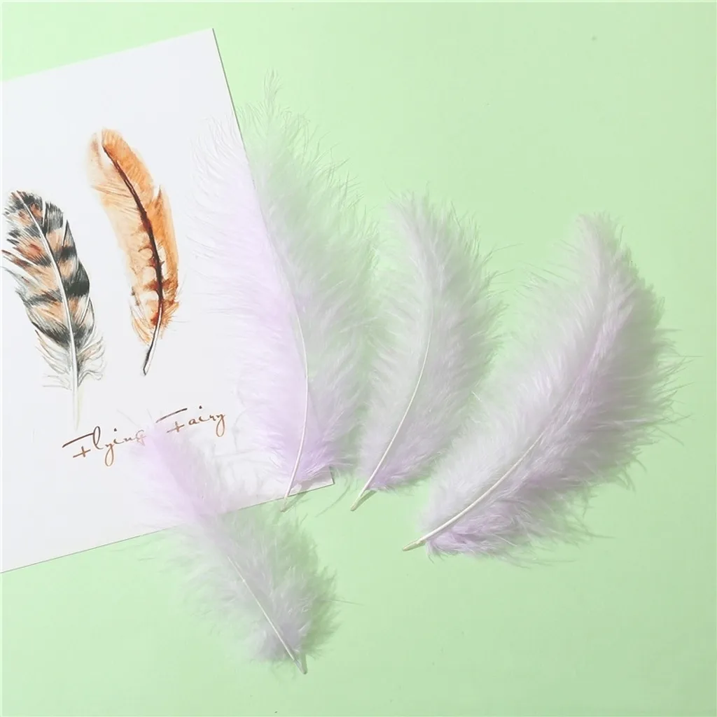 Stock 100 Piume Marabù Bianco Professionale per Hobby e Creatività