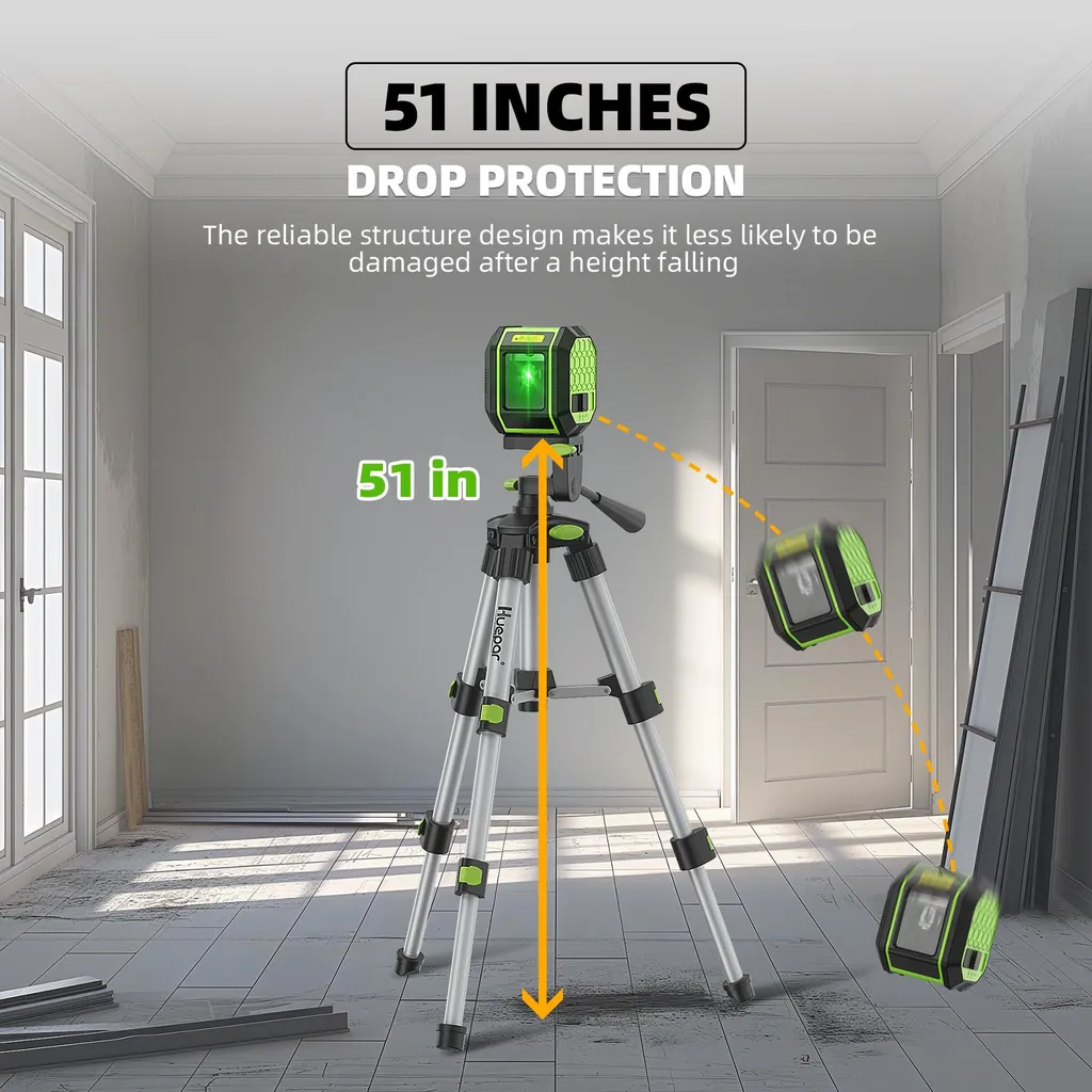 Niveau laser lignes vertes professionnel pour alignement intérieur - 3