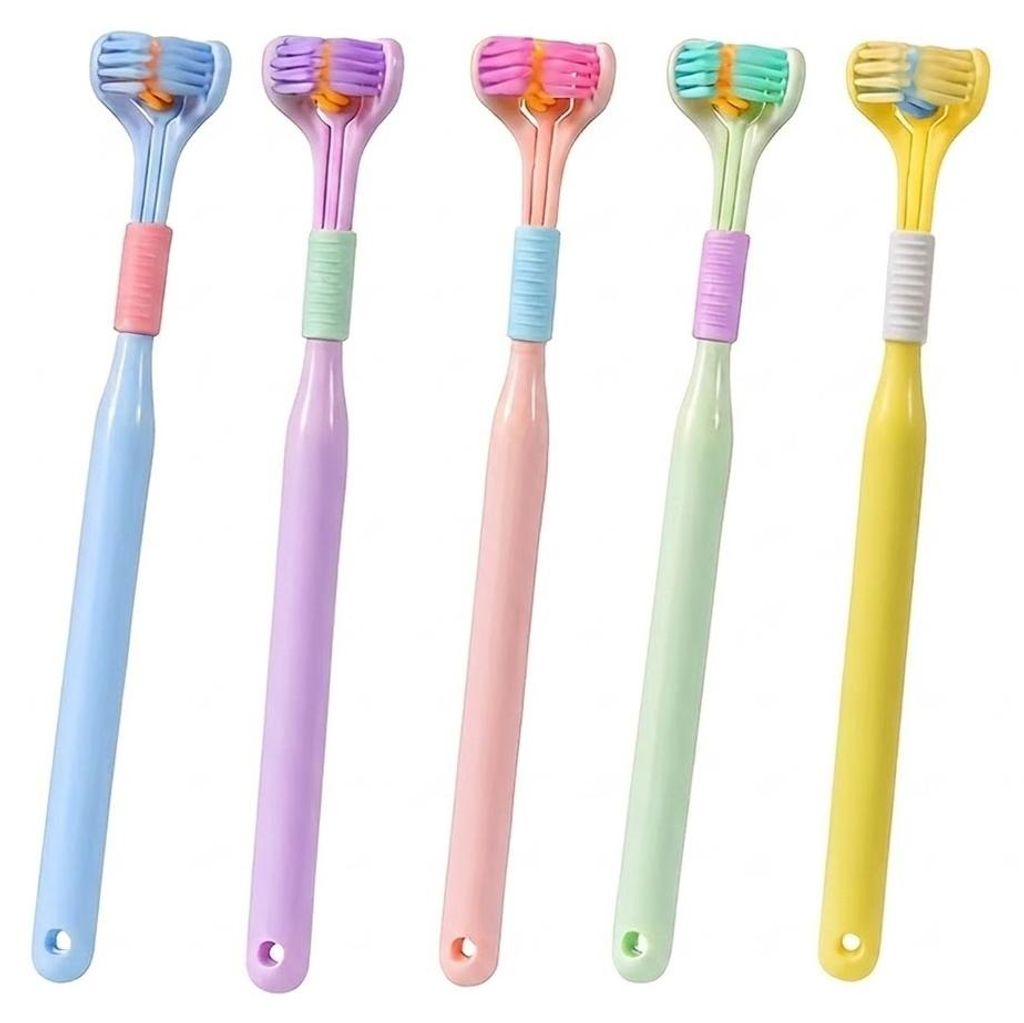 Dreiseitige Zahnbürsten 3D Rundumpflege 5er Pack – Weiche Produktbild 