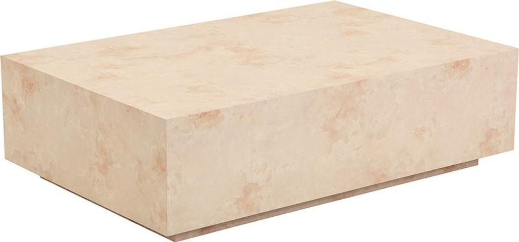 HOME DELUXE - Couchtisch Amiri XXL - Farbe: Sandstein, Größe: 120 x 80 cm, MDF Platte, bereits fertig montiert I Wohnzimmertisch Beistelltisch So...
