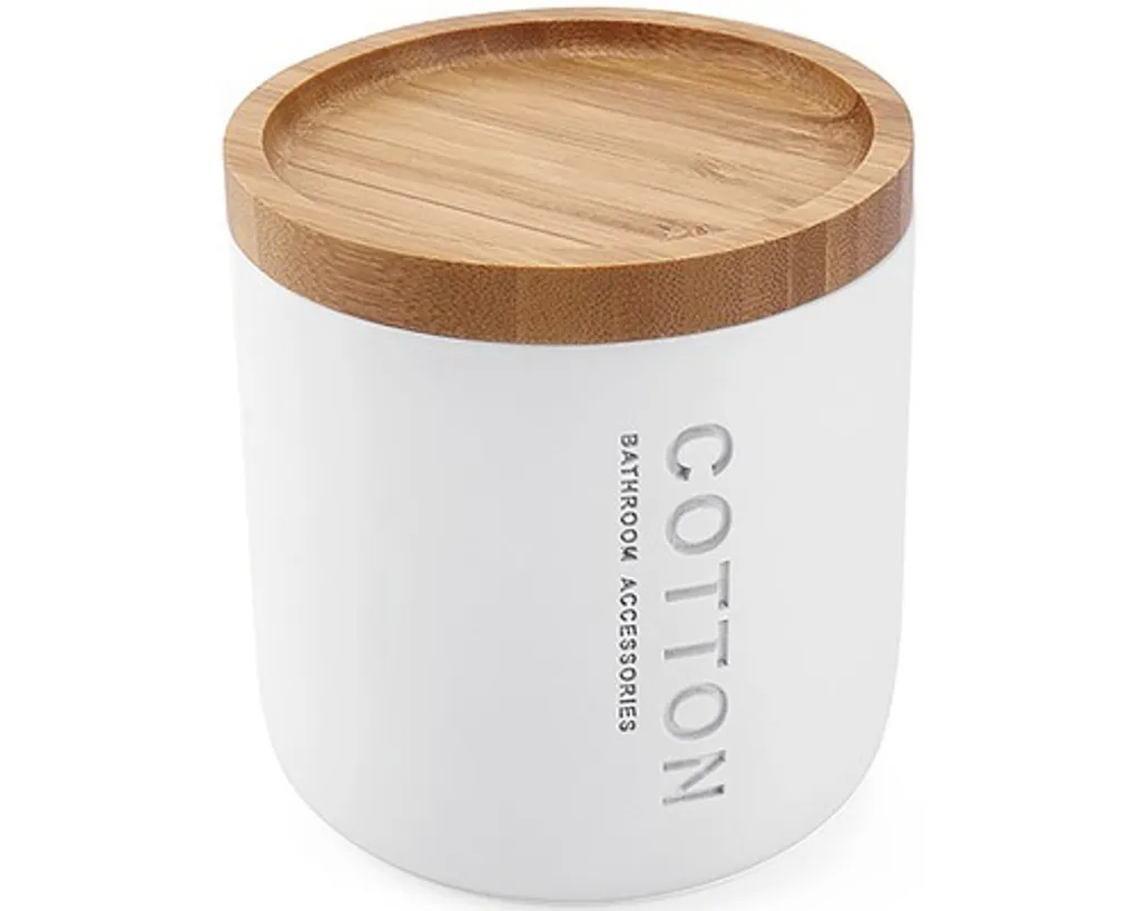 Nimco KORA Porta Trucchi: Organizzatore Bagno Bianco e Legno 90mm