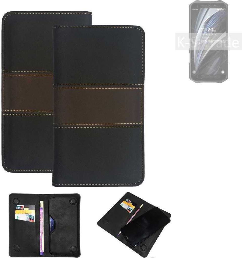K-S-Trade Hülle Handyhülle kompatibel mit Oukitel WP12 Pro Schutzhülle Walletcase Bookstyle Tasche Schutz Case Handytasche Wallet Cover Kunstleder